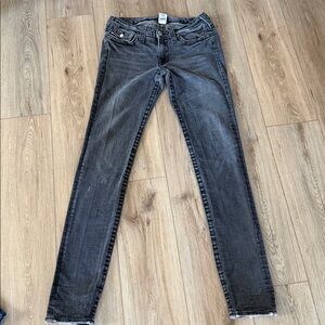 True Religion Dark Gray Straight Leg Jeans